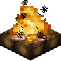 Cooking with a campfire in Java Edition 19w02a