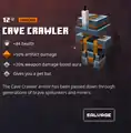 The cave crawler within the inventory.