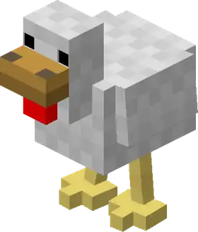 Chicken (Story Mode).png: Infobox image for Waffles the character in Minecraft