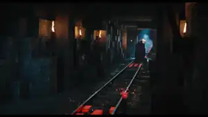 Rails in A Minecraft Movie.