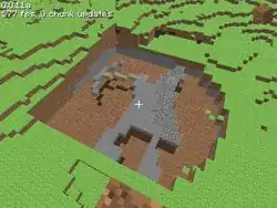 Pixel art from the Dwarf Fortress intro movie.