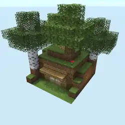 Cluck House (buildplate).png: Infobox image for Cluck House the earth buildplate in Minecraft