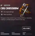 A cog crossbow within the inventory.