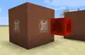 Command blocks in a terracotta cube.