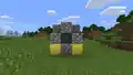 Cobblestone and blocks of gold were used to create a Nether reactor.