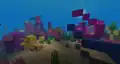 Coral blocks naturally generating in a coral reef.