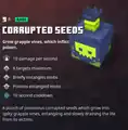 Corrupted seeds within the inventory.