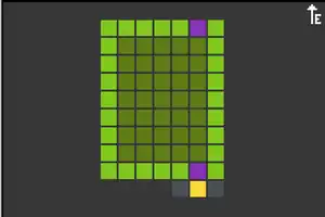 7 by 9 with 2 doors; both on the right of the front / back walls