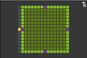 15 by 15 with 1 door on each side