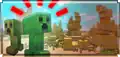 The creeper homestead's banner on the map when it is being targeted by piglins.