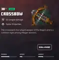 A crossbow within the inventory.