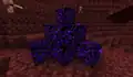 A bunch of crying obsidian placed in the Nether.