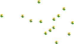 Dandelion patch.png: Infobox image for Vegetation the structure in Minecraft