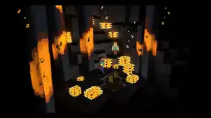 Concept art with an orange theme.