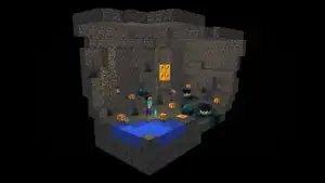 A render with an orange themed deep dark.