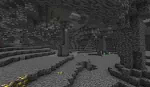 Speleothems made of deepslate.