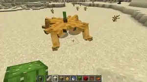 Screenshot of the "camel table", with sand layers in the background.