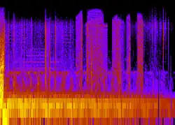 The static at the end of Disc 11 viewed in a spectrogram.