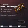 Dual crossbows within the inventory.