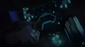 Efe Chicken & Warden.jpg: Infobox image for The Wild Update: What Will You Uncover? the video in Minecraft