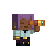Pixel art of Efe using a spyglass