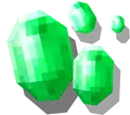 A group of emeralds.