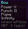 A bow that has four enchantments.