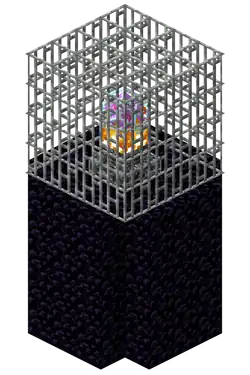 End spike with Cage.png: Infobox image for End spike the structure in Minecraft