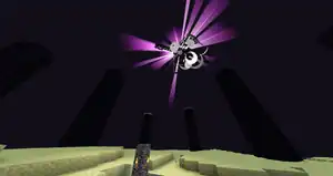 The ender dragon after defeat.