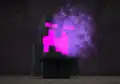 The Enderall with purple effects.