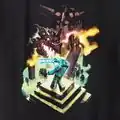 Official T-shirt artwork "Enderdragon" featuring Steve fighting the ender dragon. Made by JINX.