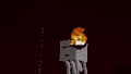 Prior to 1.3, ghasts would slightly expand when shooting a fireball.