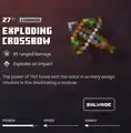 Exploding crossbow within the inventory.
