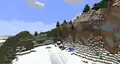 Naturally generated snow in windswept hills.
