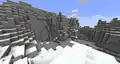 View of windswept gravelly hills biome.