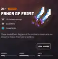 The fangs of frost within the inventory.
