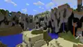 The Far Lands in Java Edition Beta 1.7.3 recreated using mods.