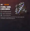 The feral soul crossbow within the inventory.