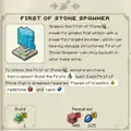 The First of Stone spawner in the journal.