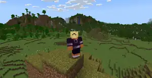 Kai overlooking five different biomes from one hill.