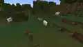Flock of sheep in a swamp biome.