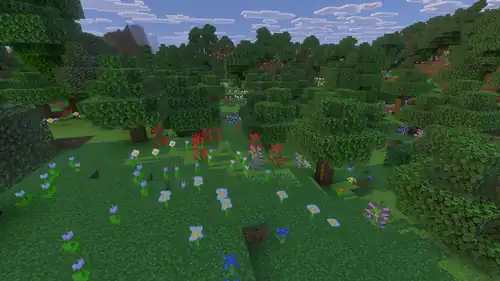 Flower Forest Vibrant Visuals.png: Infobox image for Flower Forest the biome in Minecraft
