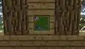 A map displayed on an item frame, as it looked before Java Edition 1.7.2.