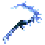 Frost Scythe gear.png: Infobox image for Frost Scythe the dungeons item in Minecraft