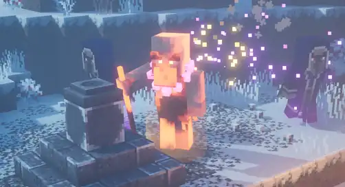 Frostwarden in game UUU.png: Infobox image for Frostwarden the dungeons entity in Minecraft