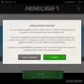 Launcher warning about running another copy of Minecraft if it is already running.