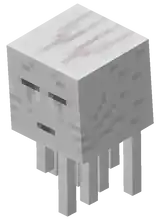 Ghasts as they appear in Minecraft Dungeons.
