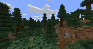 Giant Spruce Taiga Hills.png: Infobox image for Giant Spruce Taiga hills the biome in Minecraft