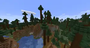 Giant Tree Taiga Hills.png: Infobox image for Giant Tree Taiga Hills the biome in Minecraft