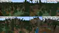 A comparison of the four different giant tree taiga biomes before 1.18.